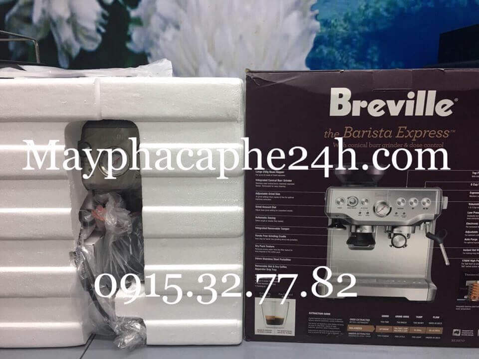 Máy pha cafe Breville 870XL là máy có công suất nhỏ tích hợp 2 trong 1, Góc cafe sang trọng